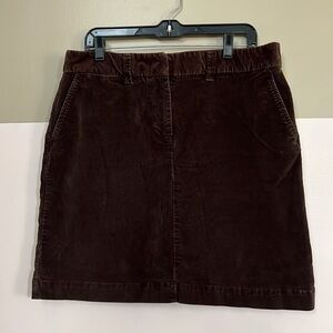 L.L.Bean Women Brown Casual Skirt 14 Petites
